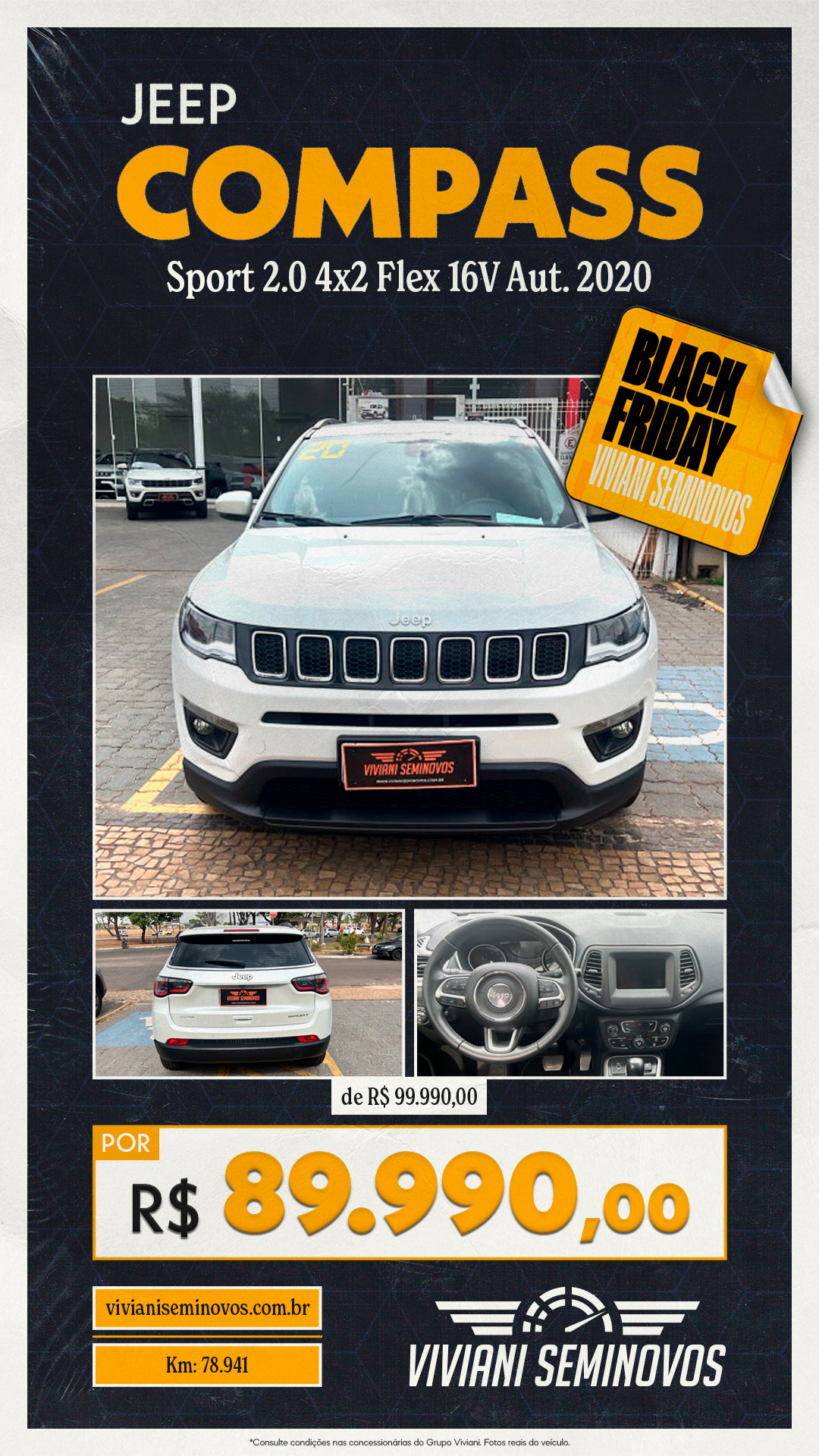 GFJ7F25 - Jeep - COMPASS SPORT 2.0 4x2 Flex 16V Aut. - 2020