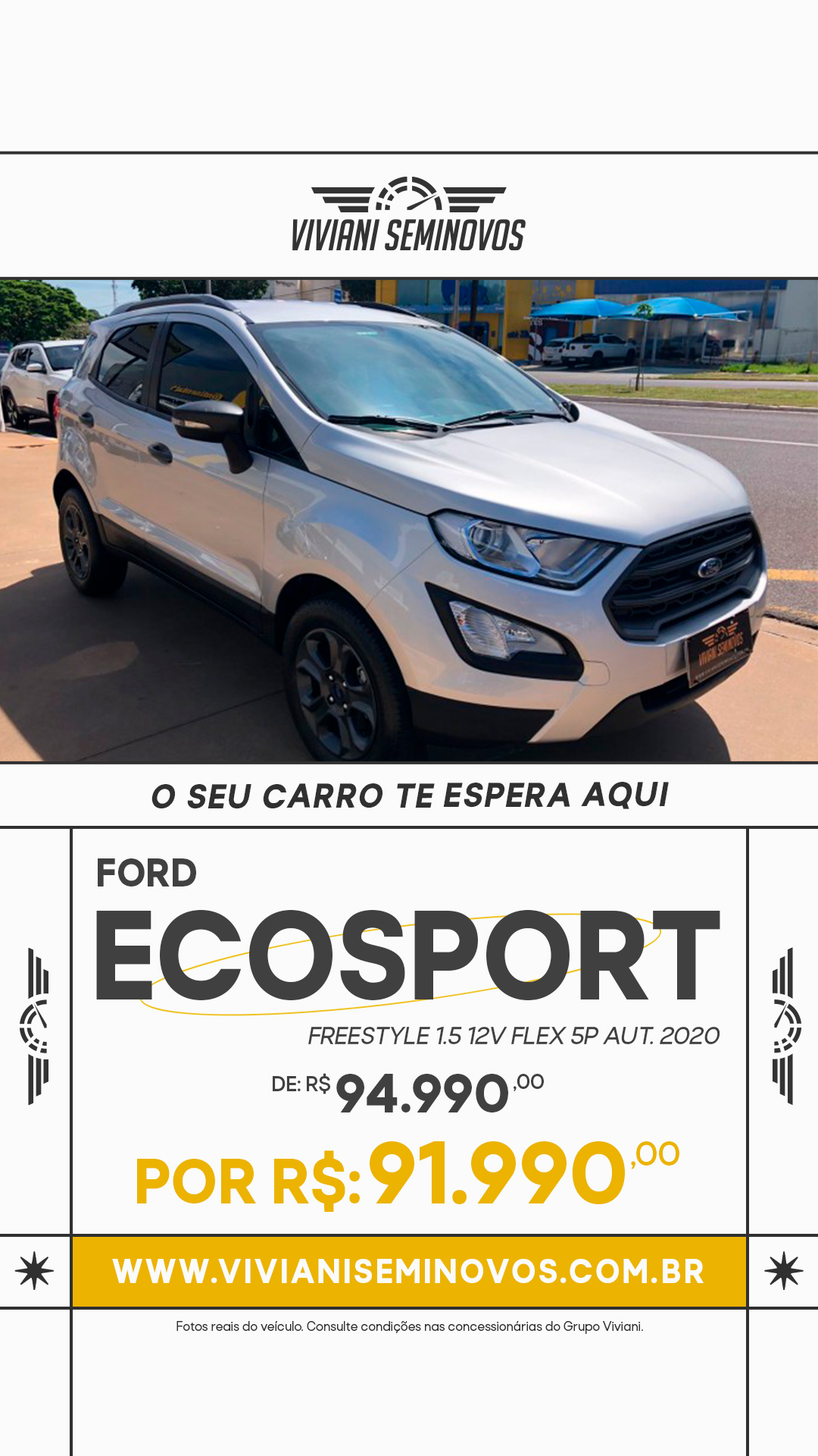 Ford EcoSport FREESTYLE 1.5 12V Flex 5p Aut.
