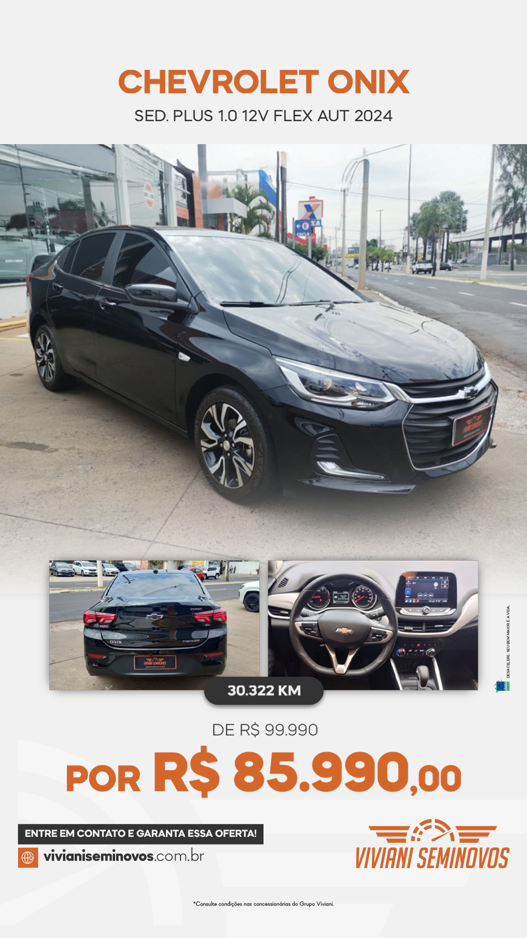 STK9E19 - Chevrolet Onix Chevrolet ONIX SED. Plus PREM. 1.0 12V TB Flex Aut 2024