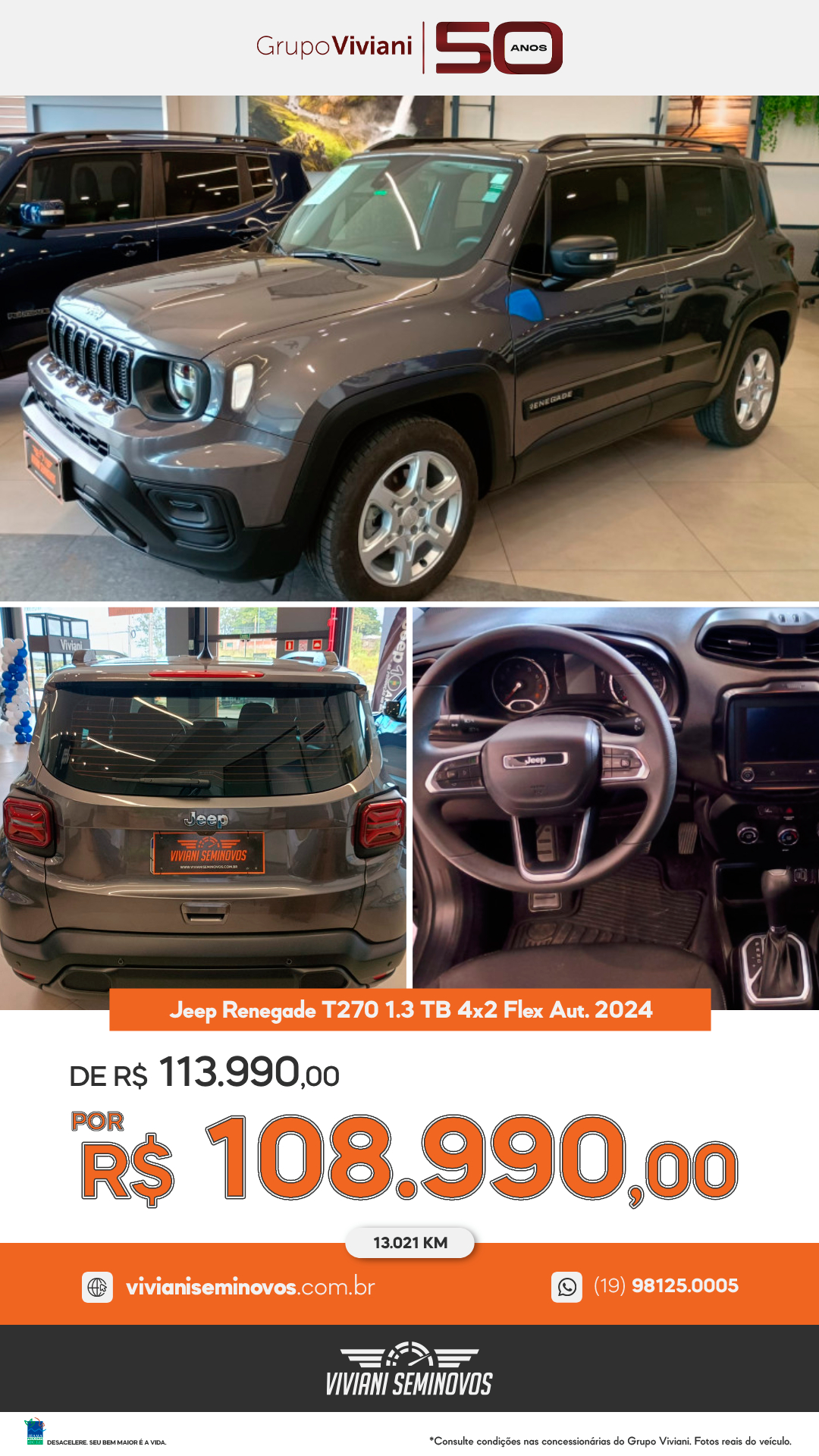 SVW0B86 - Jeep Renegade T270 1.3 TB 4x2 Flex Aut. 2024