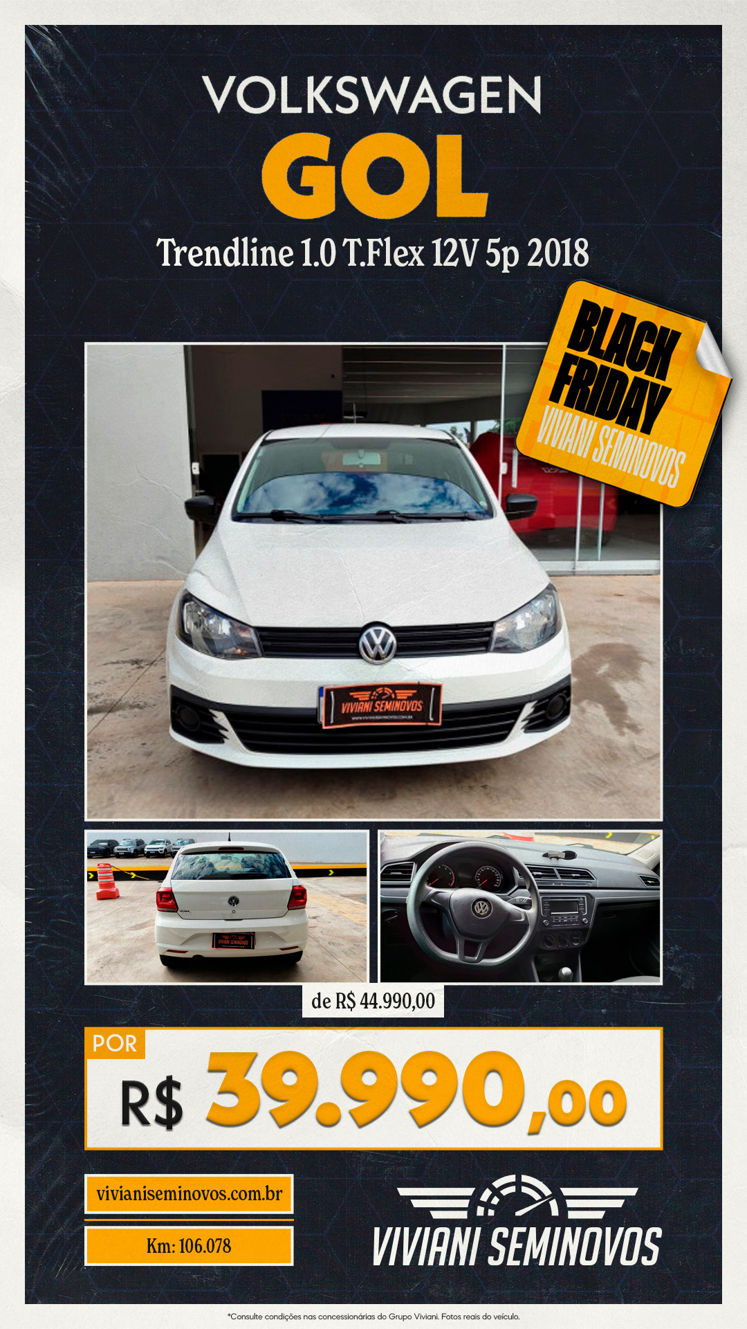 FII0I21 - Volkswagen - Gol Trendline 1.0 T.Flex 12V 5p - 2018