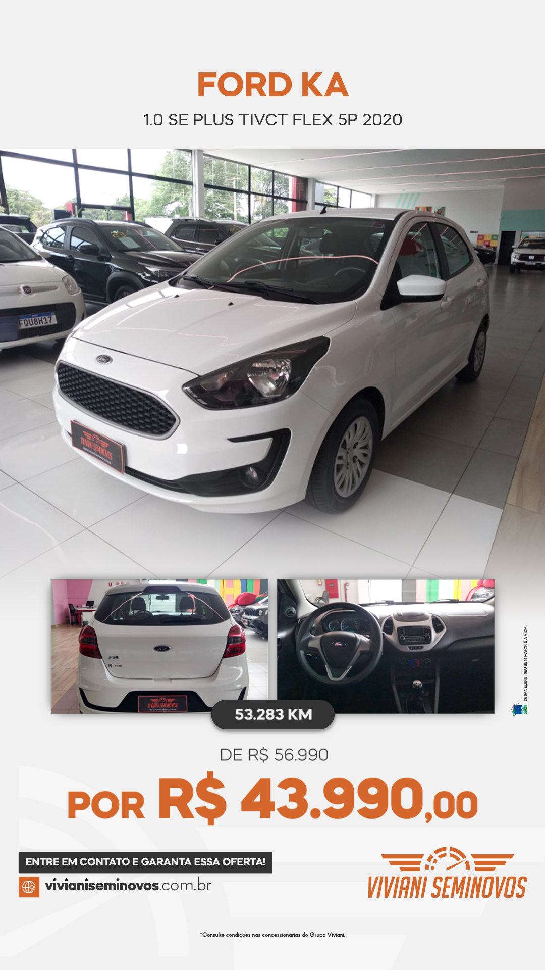 FFK7E85 - Ford Ka 1.0 SE/SE Plus TiVCT Flex 5p 2020