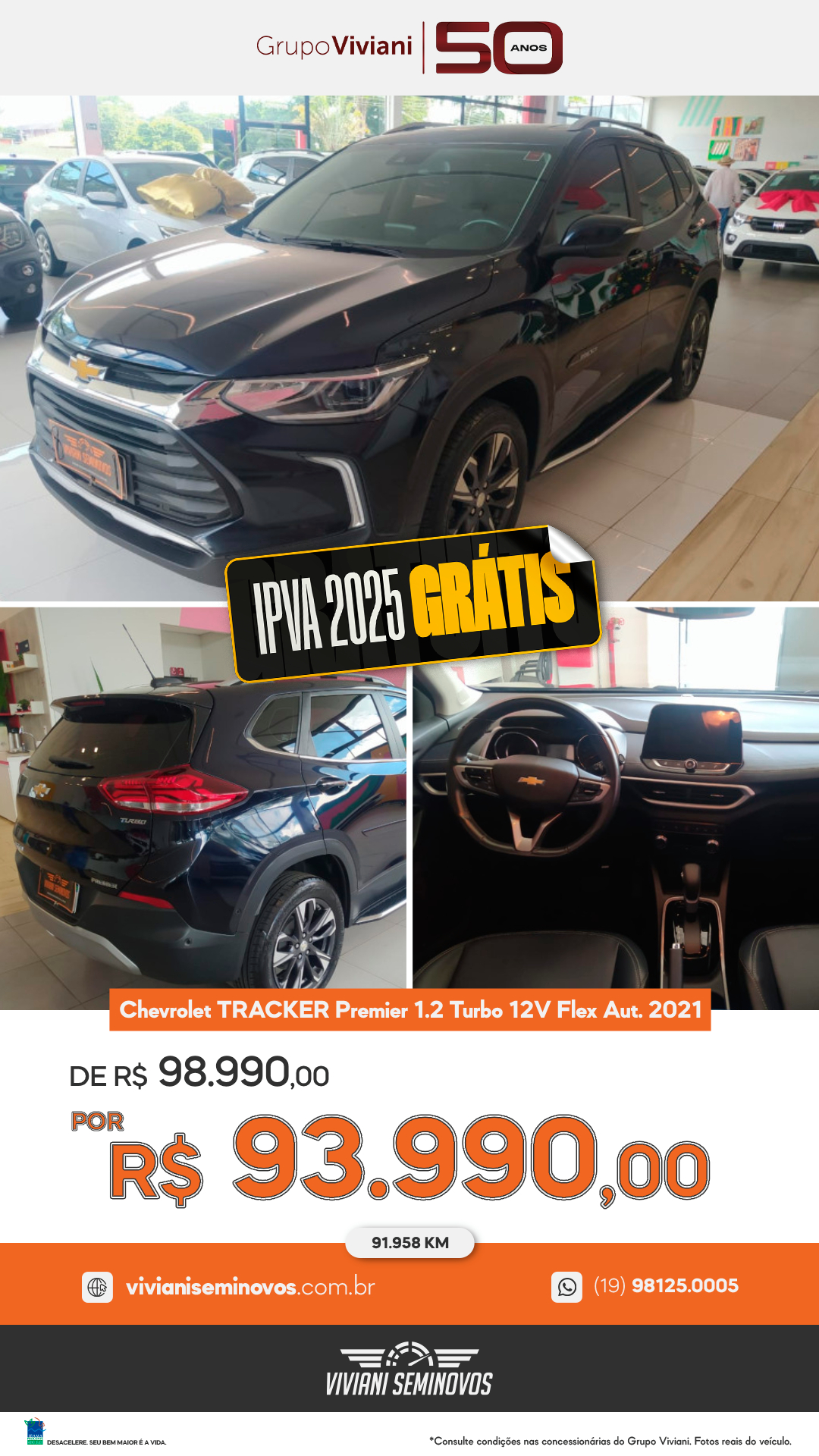 CAG0H69 - Chevrolet TRACKER Premier 1.2 Turbo 12V Flex Aut. 2021