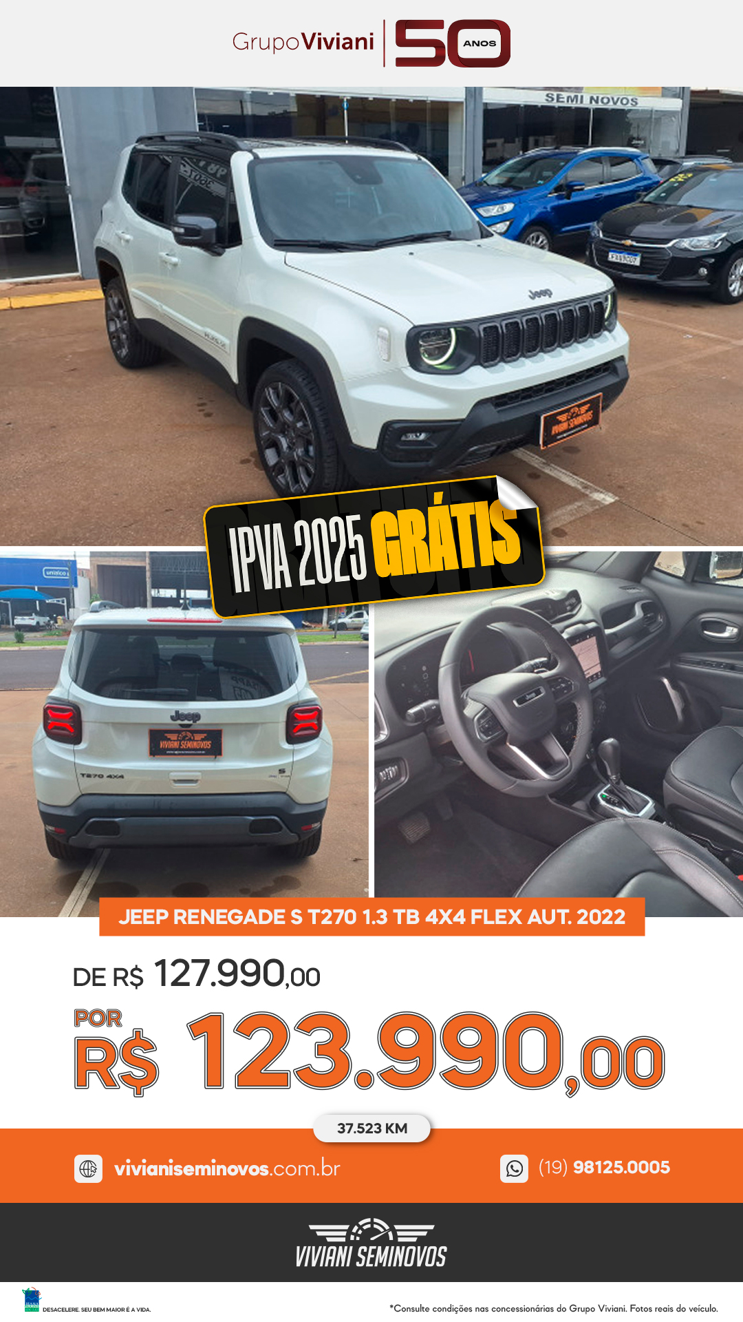 GCY2H66 - Jeep Renegade S T270 1.3 TB 4x4 Flex Aut. 2022